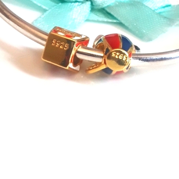 ( 2) Charms Snoopy in coffee mug & Woodstock popcorn charms S925 FITS Pandora - Picture 6 of 6